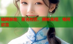 暗网禁地：匿名社区，揭秘真相，畅所欲言