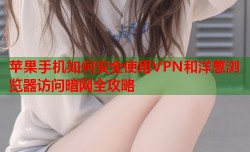 苹果手机如何安全使用VPN和洋葱浏览器访问暗网全攻略