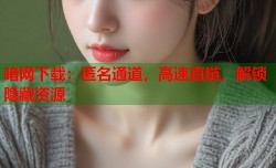 暗网下载：匿名通道，高速直链，解锁隐藏资源