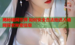 揭秘暗网世界 如何安全合法地进入暗网探索秘密信息