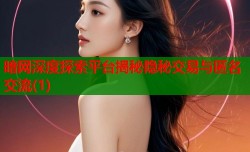 暗网深度探索平台揭秘隐秘交易与匿名交流(1)