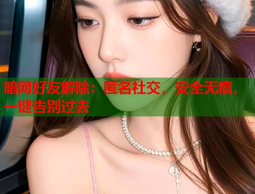 暗网好友解除：匿名社交，安全无痕，一键告别过去  第1张