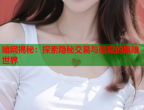 暗网揭秘：探索隐秘交易与信息的黑暗世界  第2张