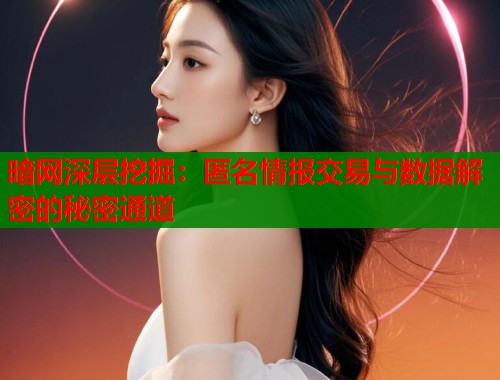 暗网深层挖掘：匿名情报交易与数据解密的秘密通道  第1张