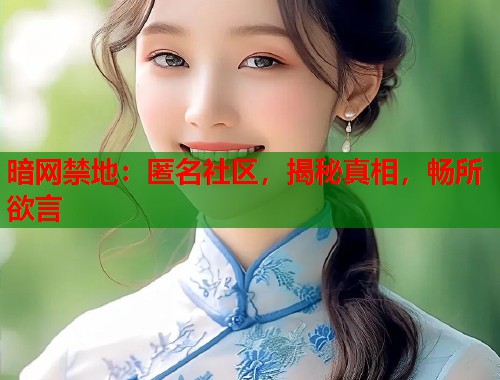暗网禁地：匿名社区，揭秘真相，畅所欲言  第1张