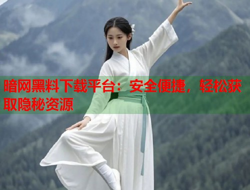 暗网黑料下载平台：安全便捷，轻松获取隐秘资源  第1张