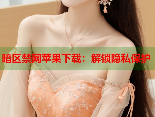 暗区禁网苹果下载：解锁隐私保护  第1张