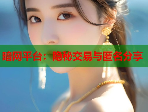 暗网平台：隐秘交易与匿名分享  第2张