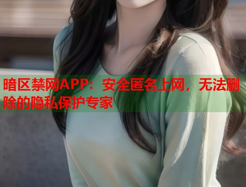 暗区禁网APP：安全匿名上网，无法删除的隐私保护专家  第2张
