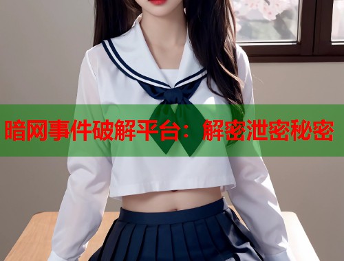 暗网事件破解平台：解密泄密秘密  第1张