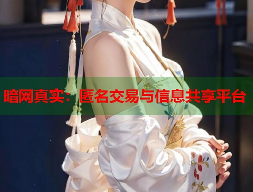 暗网真实：匿名交易与信息共享平台  第1张