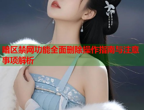 暗区禁网功能全面删除操作指南与注意事项解析  第2张