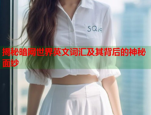 揭秘暗网世界英文词汇及其背后的神秘面纱  第1张