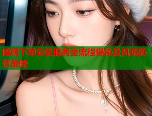 暗网下单安装服务全流程揭秘及风险防范策略  第1张
