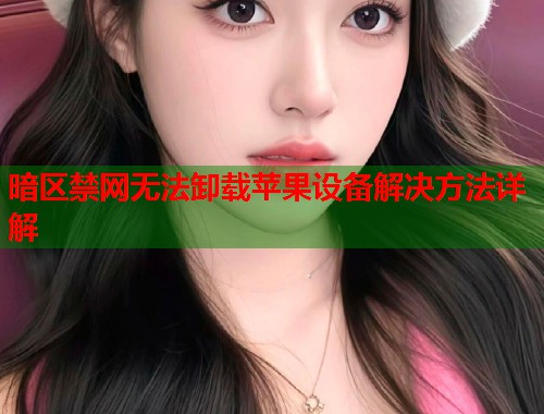 暗区禁网无法卸载苹果设备解决方法详解 第1张 暗区禁网无法卸载苹果设备解决方法详解 第1张