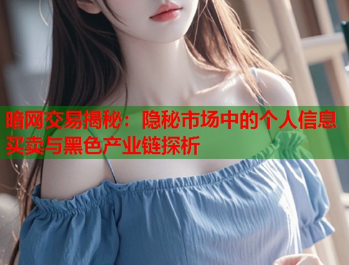 暗网交易揭秘:隐秘市场中的个人信息买卖与黑色产业链探析 第2张 暗网交易揭秘:隐秘市场中的个人信息买卖与黑色产业链探析 第2张