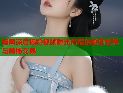 暗网深度揭秘视频曝光背后的秘密世界与隐秘交易 第1张 暗网深度揭秘视频曝光背后的秘密世界与隐秘交易 第1张